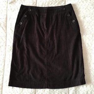 Marks & Spencer chocolate brown corduroy skirt
